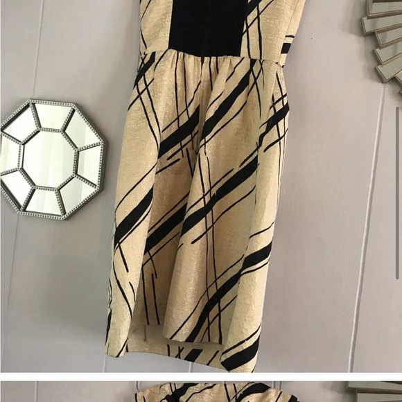 Girls from Savoy Cream, Gold Black Tube Dress - Picture 9 of 9